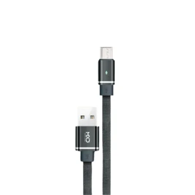 1M Braided Micro USB Cable with LED Light - Fast Charging & Data Sync Charger