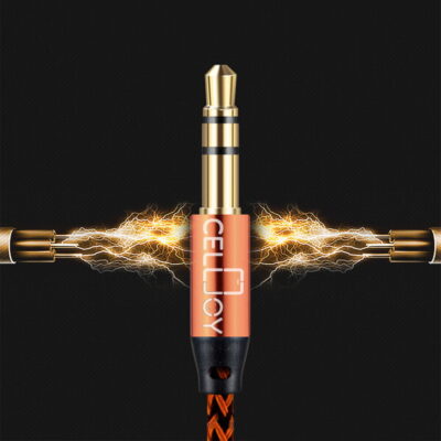 Braided AUX CABLE -Orange