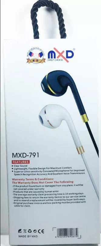 Universal Handsfree Earphones with Mic - Headphones for iPhone & Samsung Galaxy Headset
