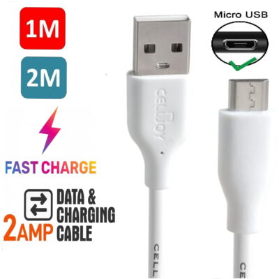 1M and 2M fast micro USB charging cable for Samsung Galaxy S7, S6 Edge, S5, and J1-J8 series - Durable and efficient
