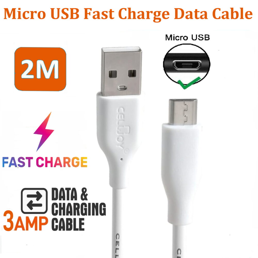 1M and 2M fast micro USB charging cable for Samsung Galaxy S7, S6 Edge, S5, and J1-J8 series - Durable and efficient