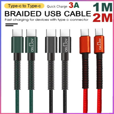 Heavy Duty Braided USB C to C Cable for MacBook, iPhone,Samsung Ultra Durable Type-C Lead