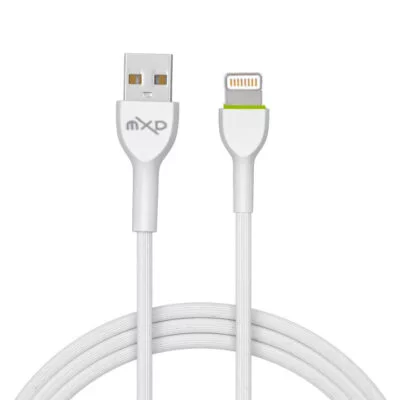 USB iPhone 2.4A Fast Charging Cable - Stress-Resistant, Tangle-Free & Sturdy White iPhone Cable